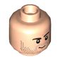 Minifig Head Winter Soldier, Dark Brown Eyebrows, Beard Stubble, Grin / Angry print