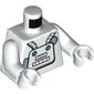 Torso Astronaut Suit, Hoses, Control Panel print, White Arms and Hands