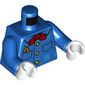 Torso Shirt, Plaid with Yellow Button, Red Handkerchief, Wheat in Pocket print, Blue Arms, White Hands