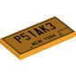 Tile 2 x 4 with 'P51AK3 New York' Print
