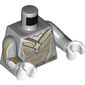 Torso Armor, Goldand White Markings print (The Vision), Light Bluish Gray Arms, White Hands