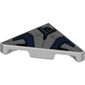 Tile 45° Cut 2 x 2 with Silver/Dark Blue Pattern Print