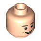 Minifig Head Peter Parker, Dark Brown Eyebrows, Smile / Scared Open Mouth print
