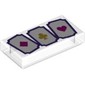 Tile 1 x 2 with 3 Playing Card print