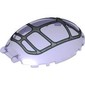 Windscreen 8 x 6 x 2 1/3 Bubble Canopy with Handle with Silver Frame, 9 Windows Print