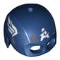Helmet / Mask, Top Hole, Scratched White Wings, White 'A', Dark Bluish Grey Mud Spots Print (Captain America)