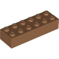 LEGO part 2456 Brick 2 x 6 in Medium Nougat
