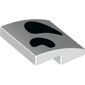Slope Curved 2 x 2 x 2/3 with Black Dalmatian Spot print