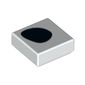 Tile 1 x 1 with Black Dalmatian Spot print