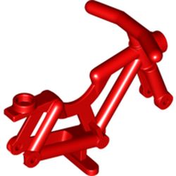 LEGO part 65574 Bicycle Frame - Hollow Stud in Bright Red/ Red