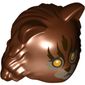 Costume / Mask, Cat with Dark Tan Snout, Dark Brown Streak print