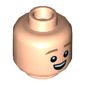 Minifig Head Colin Creevey, Nougat Eyebrows and Chin Dimples, Smile / Worried Print