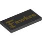 Tile 2 x 4 with Gold 'Fawkes' Print