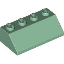 LEGO part ROOF TILE 2X4/45° in Sand Green (6351392|3037)