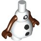 Snowman Body, Reddish Brown Arms, Black Coals Print
