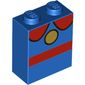 Brick 1 x 2 x 2 with Inside Stud Holder with Red Triangle, Circles, Yellow Circle print