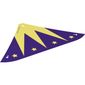 Roof, Triangle, Dark Purple and Bright Light Yellow Sections, Bright Light Yellow Stars Print