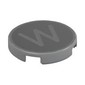 Tile Round 2 x 2 with Bottom Stud Holder with 'W' on Black Background Print