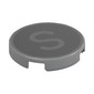 Tile Round 2 x 2 with Bottom Stud Holder with 'S' on Black Background Print