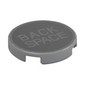 Tile Round 2 x 2 with Bottom Stud Holder with 'BACK SPACE' on Black Background Print