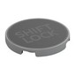 Tile Round 3 x 3 with 'SHIFT LOCK' on Black Background Print