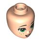 Minidoll Head Big Green Eyes, Freckles print