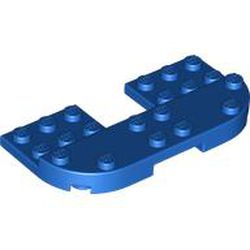 LEGO part 73832 Plate Round Corners 4 x 8 x 2/3 Half Circle with Reduced Knobs in Bright Blue/ Blue