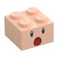 Brick 2 x 2 with Face, Surprised Open Mouth print