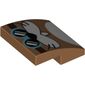 Slope Curved 2 x 2 x 2/3 with Animal, Teeth, Medium Azure Goggles print