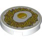 Tile Round 2 x 2 with Fried Egg, Noodles print