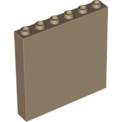 LEGO part 59349 WALL ELEMENT 1x6x5, ABS in Sand Yellow/ Dark Tan