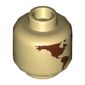 Minifig Head (No Face), Reddish Brown World Map Missing Japan, Hawaii print