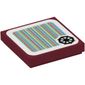 Tile 2 x 2 with Ship Wheel and Barcode Print (Sticker)