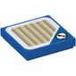 Tile 2 x 2 with Speech Bubble with '!' and Barcode Print (Sticker)