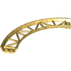 LEGO part 25061 Vehicle Track, Roller Coaster, Curve in Warm Gold/ Pearl Gold