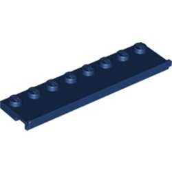 LEGO part 30586 Plate Special 2 x 8 with Door Rail in Earth Blue/ Dark Blue