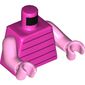 Torso Vest, Dark Purple Stripes Print (Piglet), Bright Pink Arms and Hands