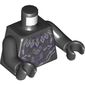 Torso Armor with Dark Purple and Lavender Plates, Tooth Necklace Print, Black Arms and Hands
