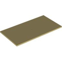 LEGO part FLAT TILE 8X16 in Brick Yellow/ Tan