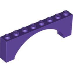 LEGO part 16577 Brick Arch 1 x 8 x 2 Raised in Medium Lilac/ Dark Purple