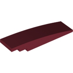 LEGO part 42918 Slope Curved 8 x 2 No Studs in Dark Red