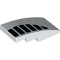 Slope Curved 4 x 2 No Studs with Black Shapes print