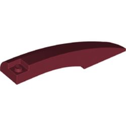 LEGO part 77180 Slope Curved 10 x 2 x 2 with Curved End Left in Dark Red