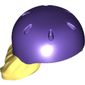 Hair and Helmet, Mid-Length with Dark Purple Bike Helmet pattern