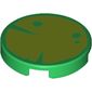 Tile Round 2 x 2 with Leaf / Water Lily print