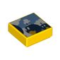 Tile 1 x 1 with Walking Bombs print (Super Mario Bob-Omb Battlefield)