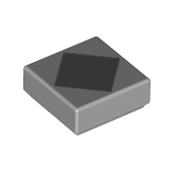 LEGO part 3070bpr0262 Tile 1 x 1 with Dark Bluish Grey Diamond print in Medium Stone Grey/ Light Bluish Gray