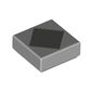 Tile 1 x 1 with Dark Bluish Grey Diamond print