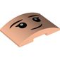 Brick Curved 4 x 6 Double, 2 x 4 Cutout with Face print (Hermione Granger)