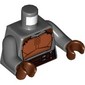 Torso Armor, Dark Orange Chestplate, Dark Brown Belt, Reddish Brown Fur Collar Print, Dark Bluish Gray Arms, Reddish Brown Hands